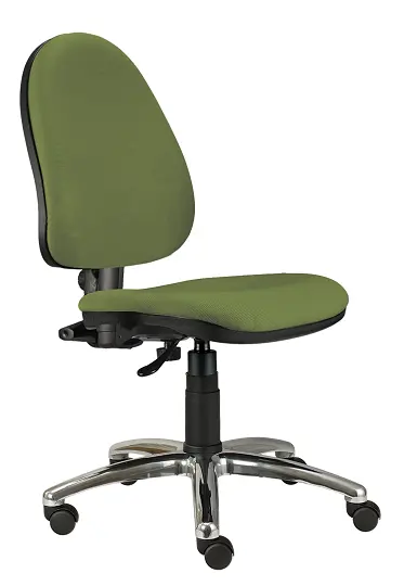 888/MEK CR židle kancelářská, kříž chrom, koženka BLOOM B 022 - koženka kiwi